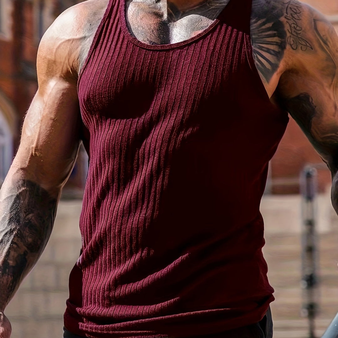 Geribbelde Basic Tanktop Heren Slim Fit - Nilan