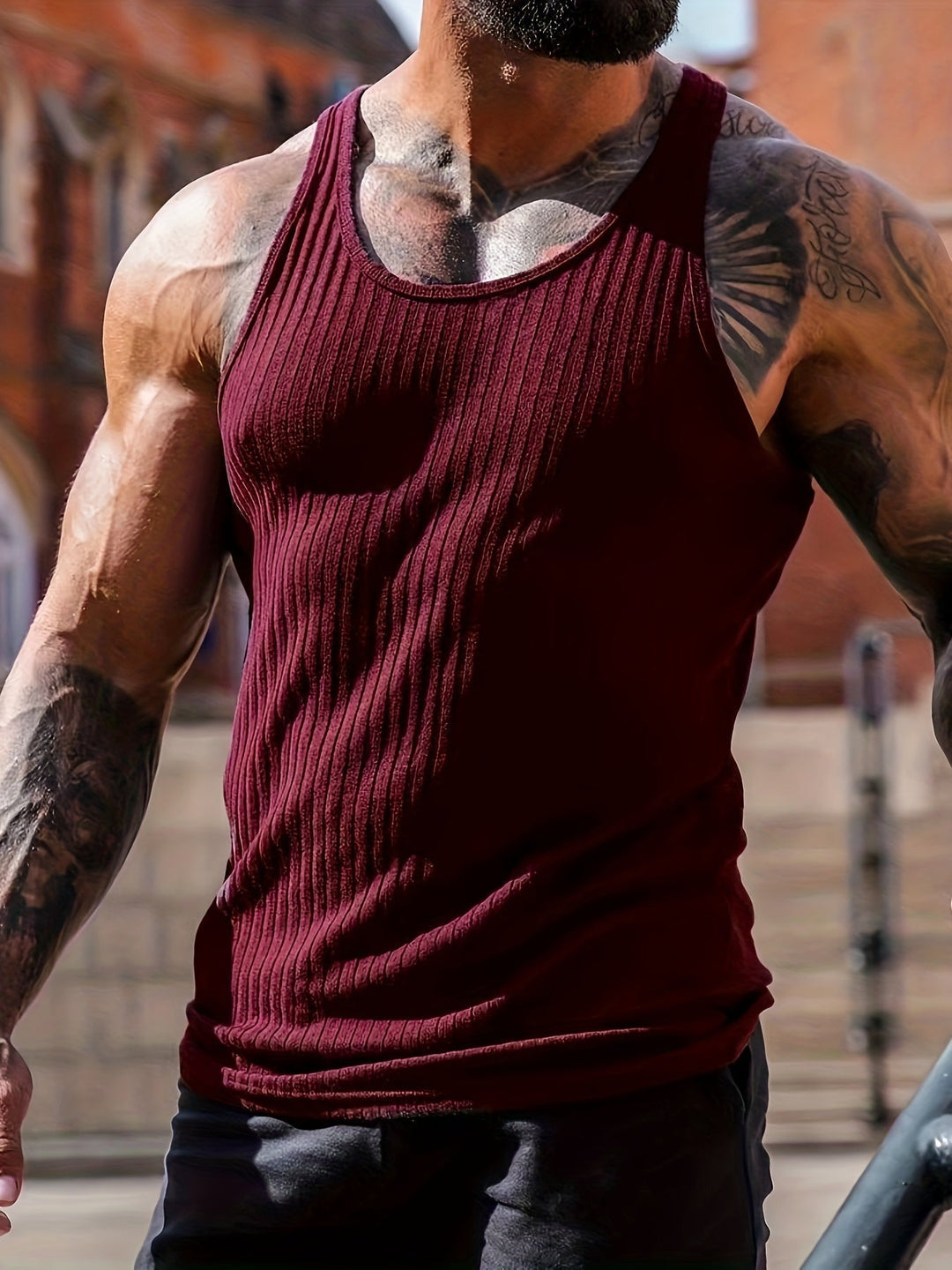 Geribbelde Basic Tanktop Heren Slim Fit - Nilan