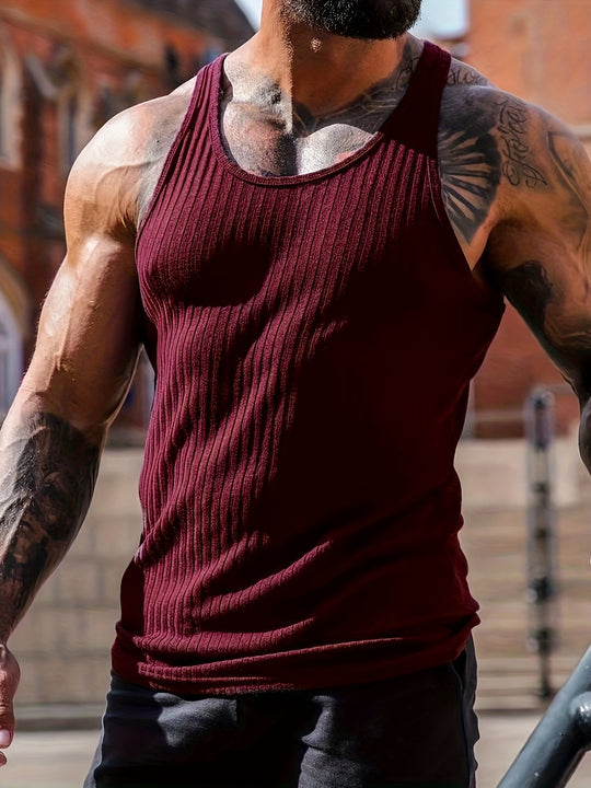 Geribbelde Basic Tanktop Heren Slim Fit - Nilan