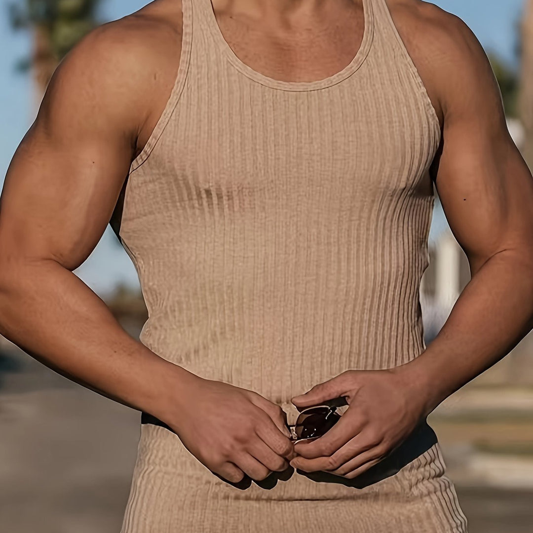 Geribbelde Basic Tanktop Heren Slim Fit - Nilan