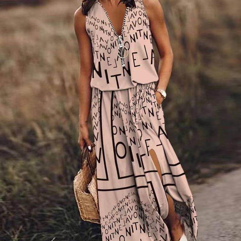 Tessa - Casual Maxi Jurk met Split Dames
