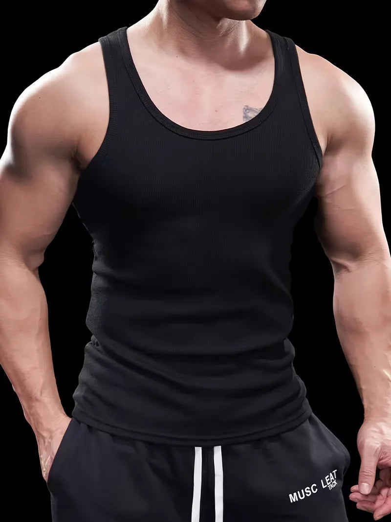 Geribbelde Tanktop Heren Slim Fit - Tycho
