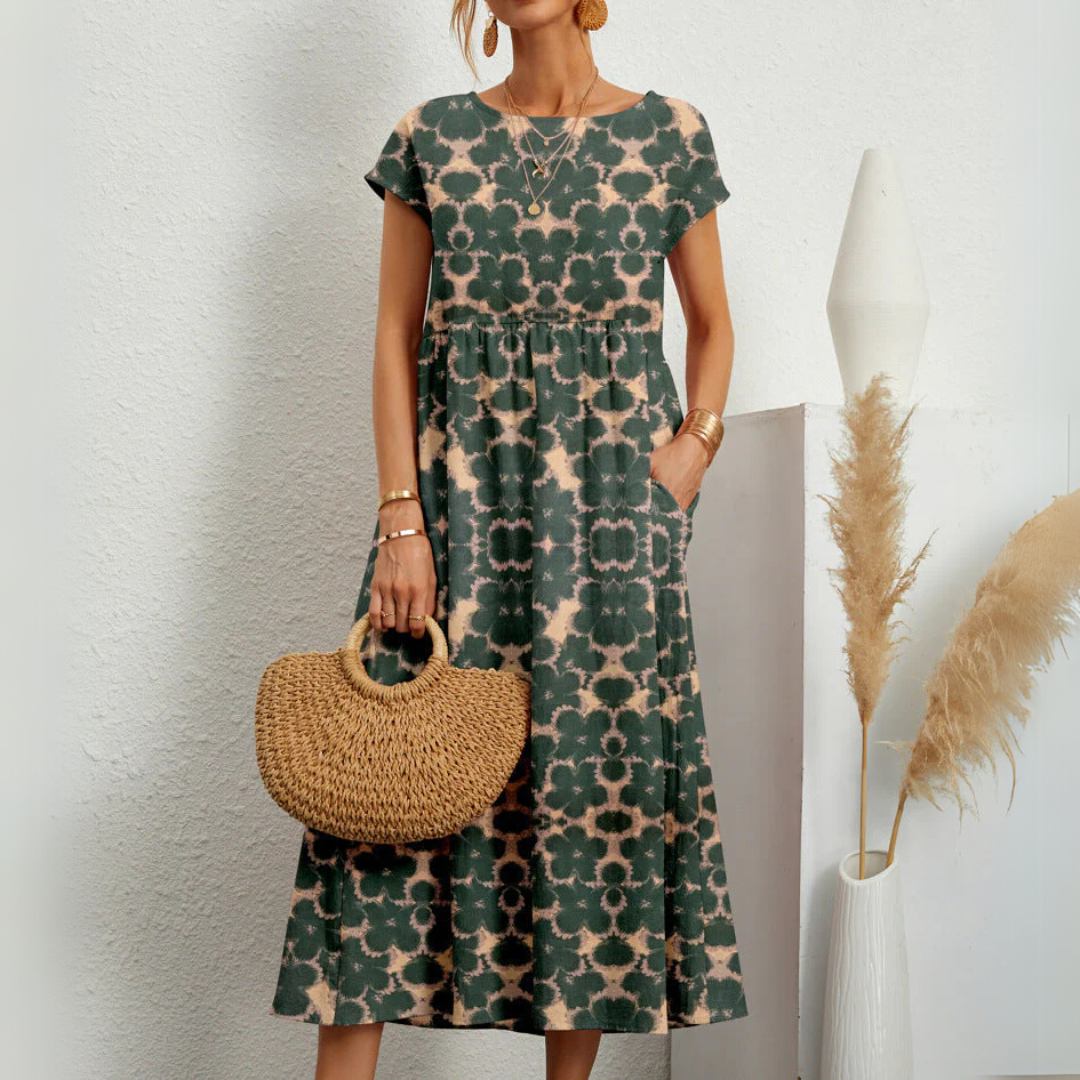 Manon - Boho Midi Jurk Bloemenprint Dames