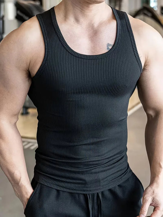 Geribbelde Tanktop Heren Slim Fit - Tycho