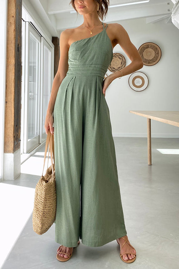 Eleganza - One-Shoulder Jumpsuit met Chique Pasvorm