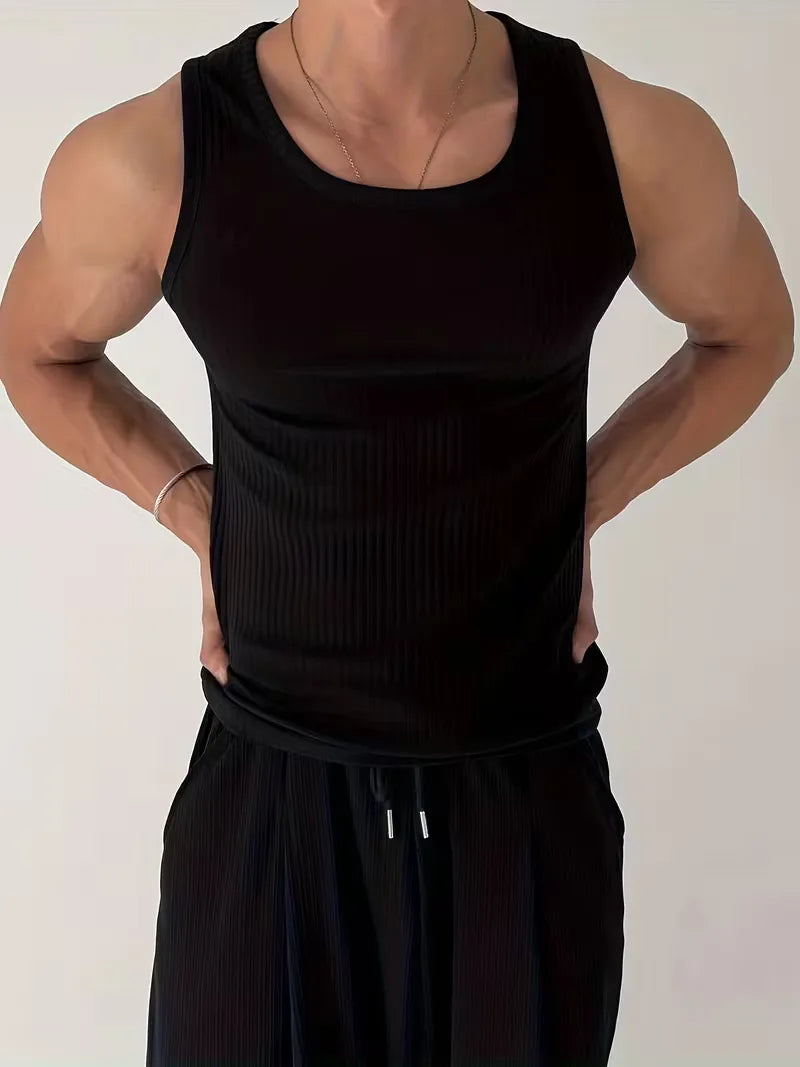 Geribbelde Tanktop Heren Slim Fit - Ravi