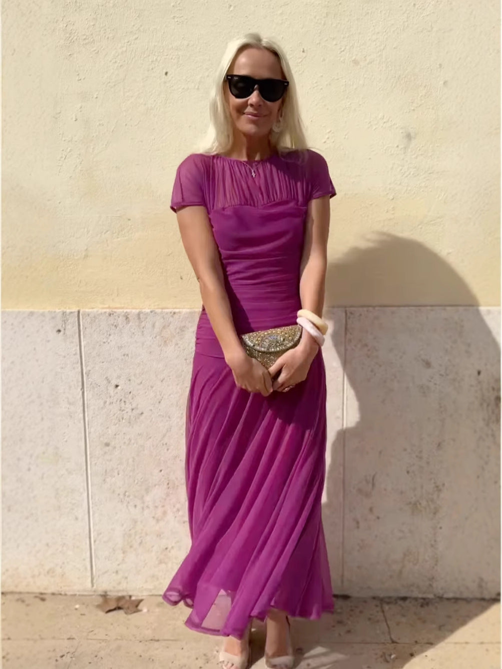 Maxi Jurk Dames Chiffon Elegant - Eva