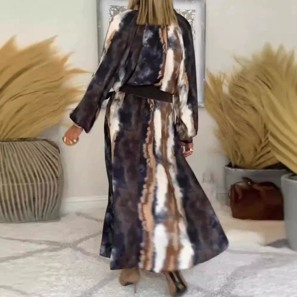 Astrid - Chique Maxi Jurk met Batikprint Dames