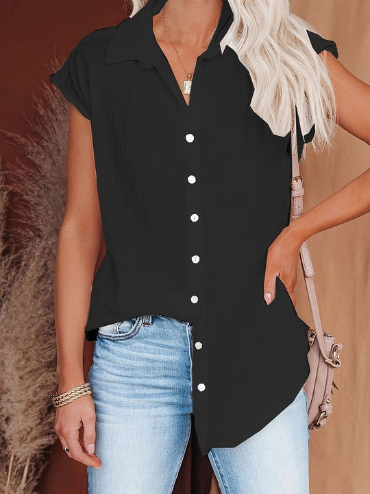 Odelia - Luchtige Zomerblouse met Elegante Afwerking