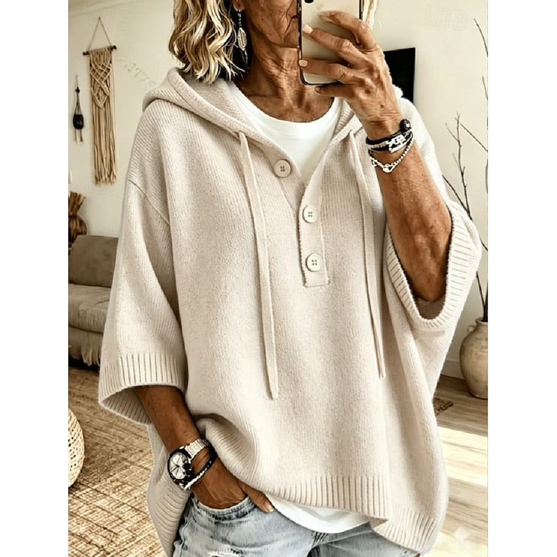 Catherine - Stijlvolle Oversized Gebreide Hoodie