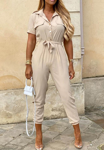 VelaVie - Cargo Jumpsuit met Stoere Look en Comfortabele Fit