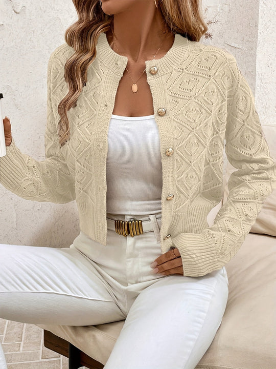 Martine - Elegant Gebreid Knopen Vest