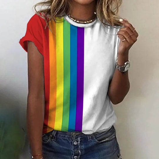 Gera - Stijlvol Regenboog T-shirt