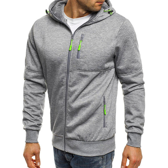 David - Stijlvolle Fleece Rits Hoodie