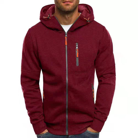David - Stijlvolle Fleece Rits Hoodie