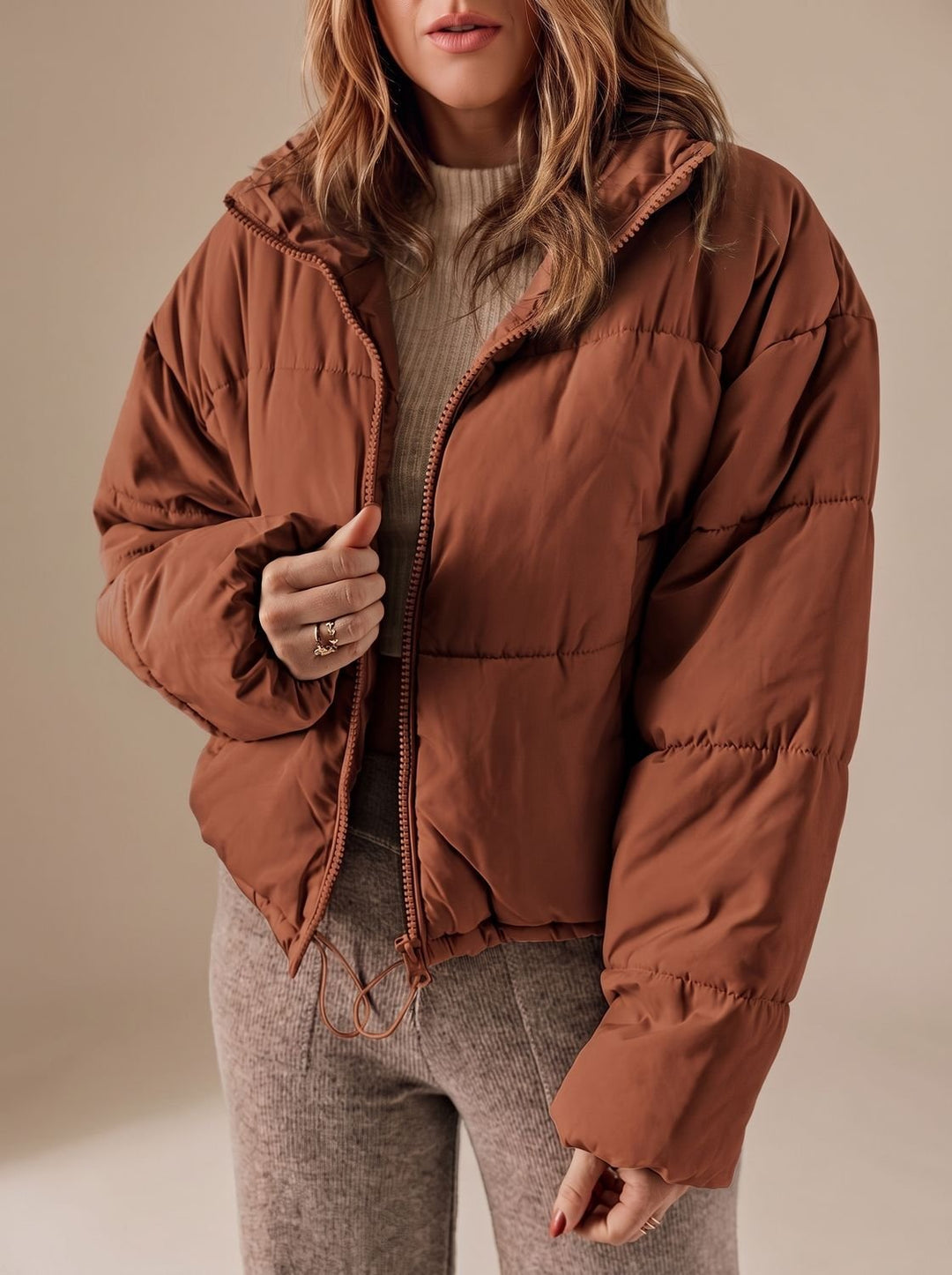 Diane - Elegante Oversized Gewatteerde Jas