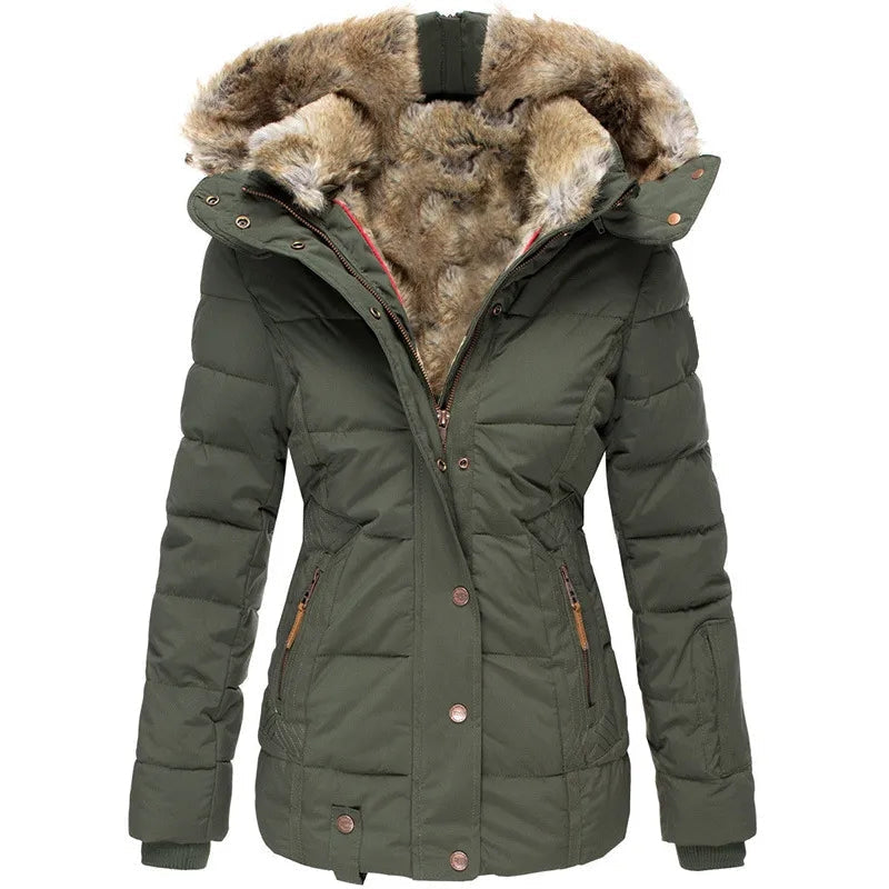 Laura - Stijlvolle Gevoerde Parka Winterjas