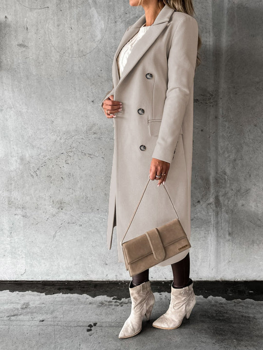 Claire - Elegante Wollen Mantel Winterjas