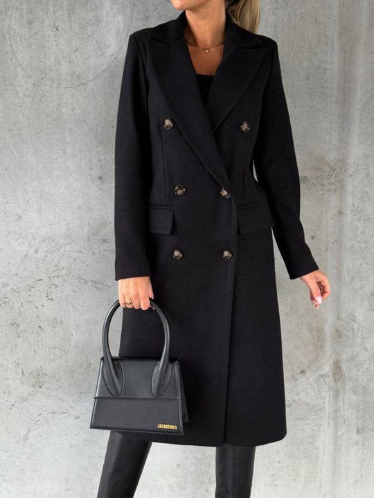 Claire - Elegante Wollen Mantel Winterjas