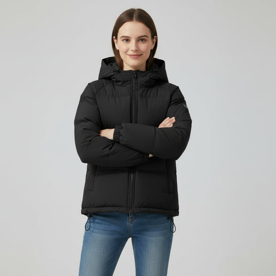 Annemarie - Elegante Korte Gewatteerde Winterjas