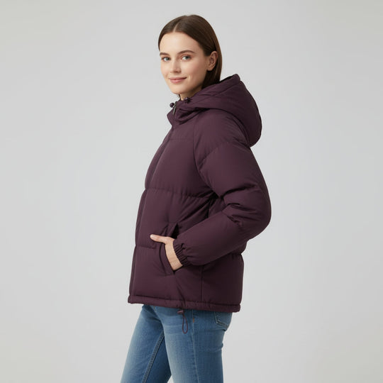 Annemarie - Elegante Korte Gewatteerde Winterjas