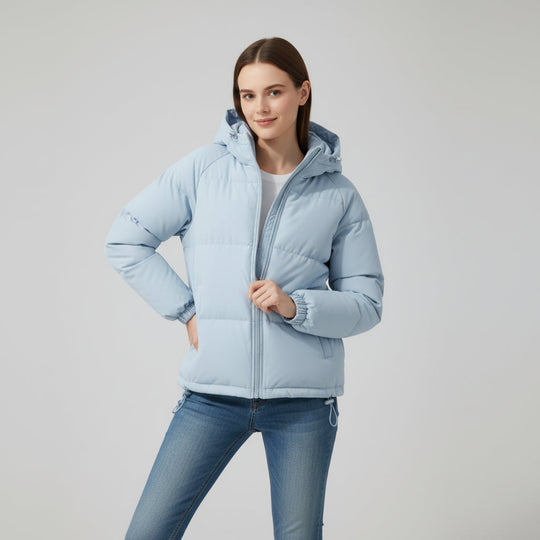 Annemarie - Elegante Korte Gewatteerde Winterjas