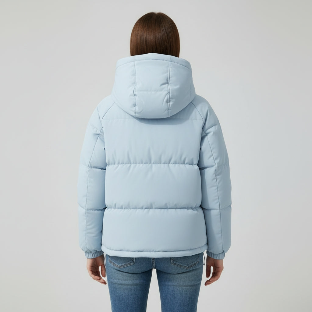 Annemarie - Elegante Korte Gewatteerde Winterjas