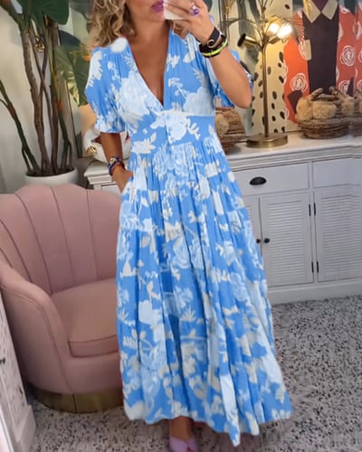 Lottie | Maxi Jurk Dames Kleurrijk Met Bloemenprint