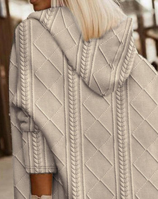 Louise - Elegante Lange Gebreide Winterjas
