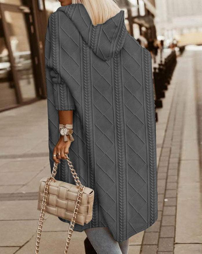 Louise - Elegante Lange Gebreide Winterjas