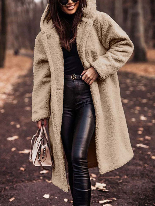Sandra - Stijlvolle Oversized Teddy Winterjas