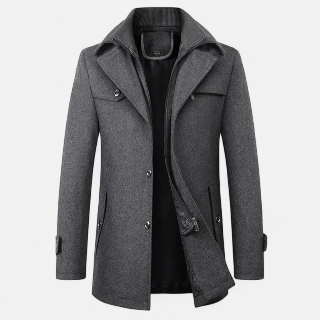 Nathan - Trenchcoat Wol Rits Heren