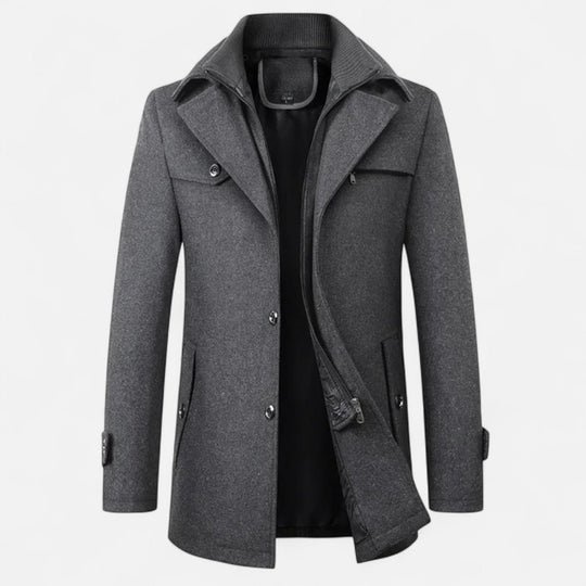 Nathan - Trenchcoat Wol Rits Heren