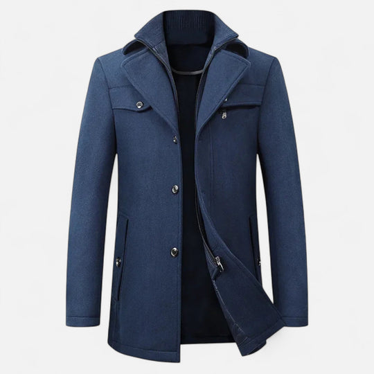 Nathan - Trenchcoat Wol Rits Heren