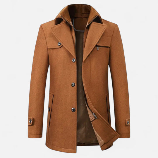Nathan - Trenchcoat Wol Rits Heren