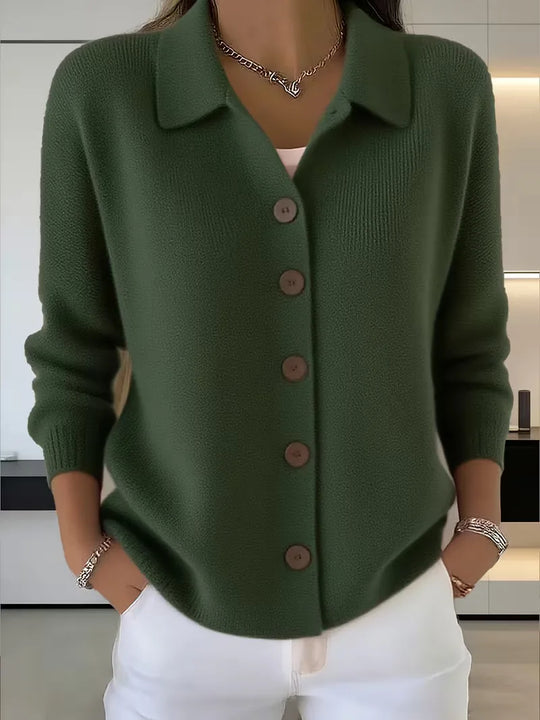 Nicole - Elegant Gebreid Knopen Vest