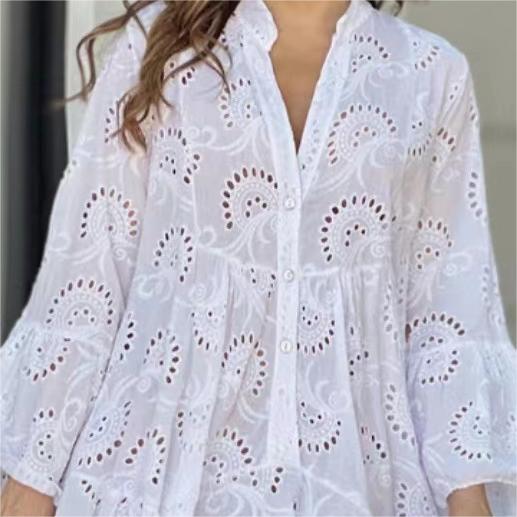 Marjolein - Mooie Broderie Boho Jurk