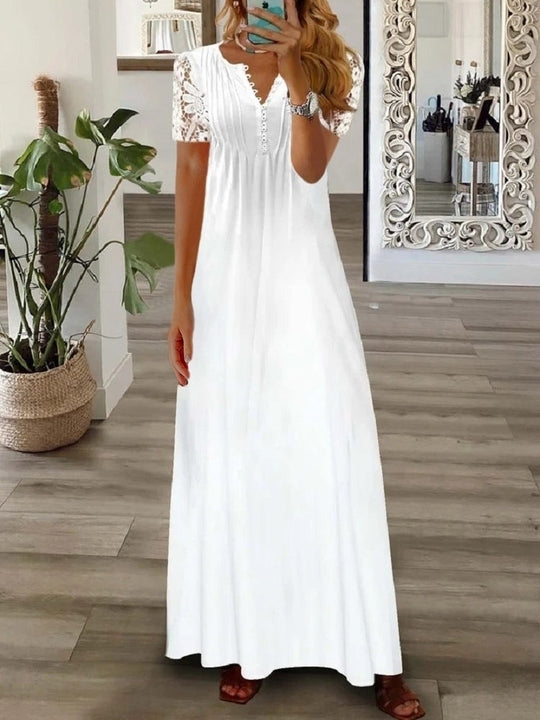 Sanne - Luchtige Maxi Jurk met Kant