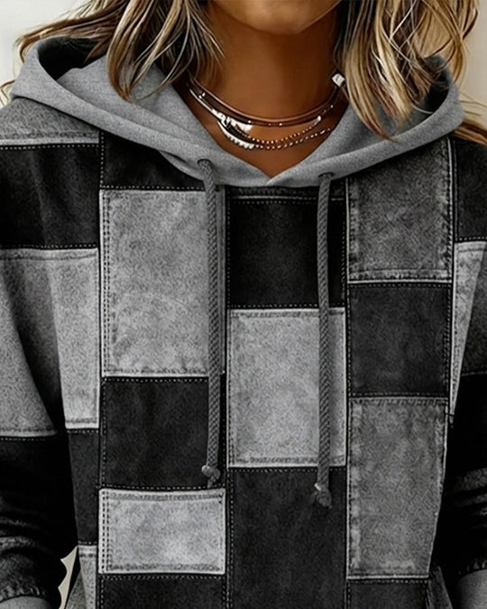 Grace - Stijlvolle Geruite Hoodie