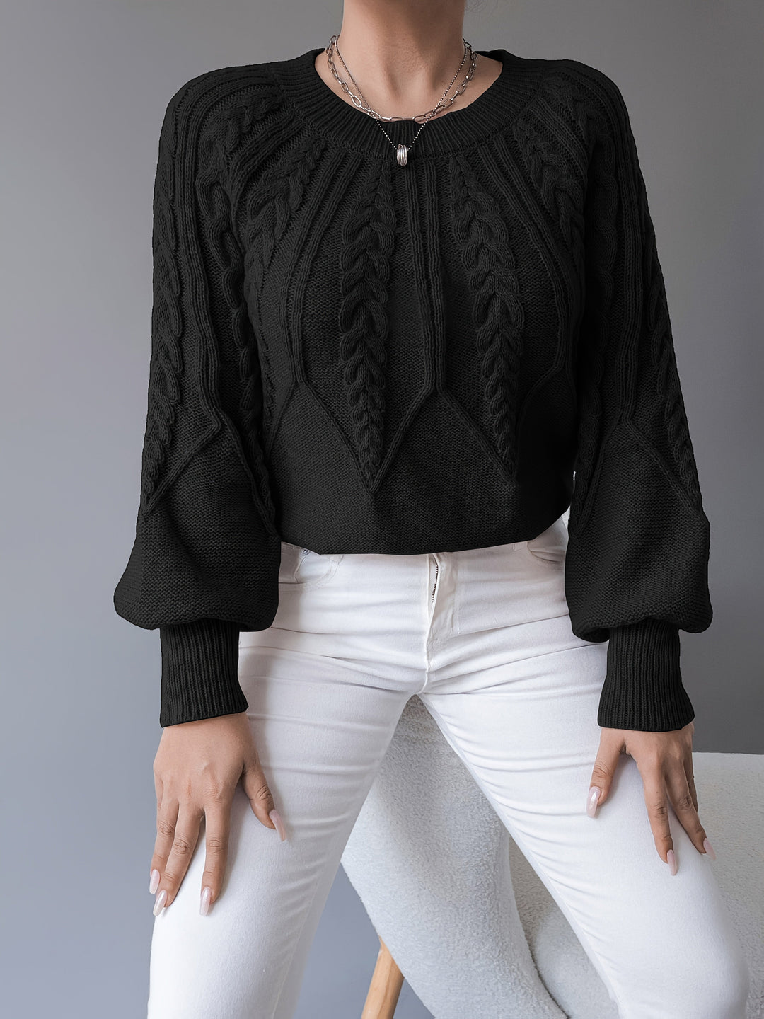 Louise - Elegante Oversized Kabel Trui