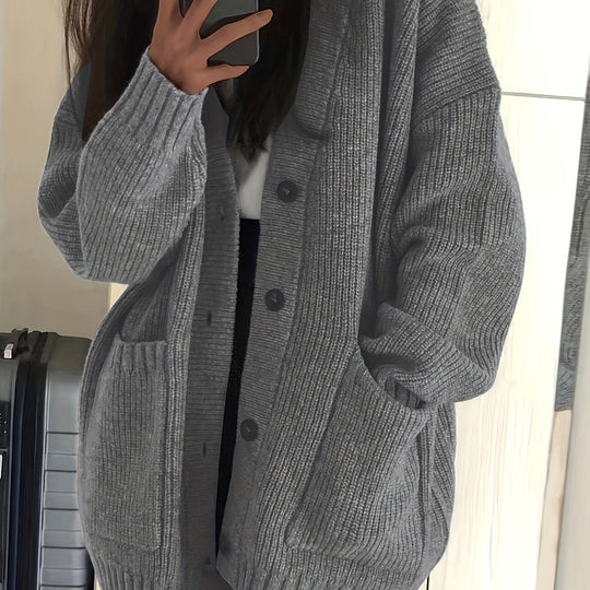 Petra - Elegant Oversized Grofgebreid Vest