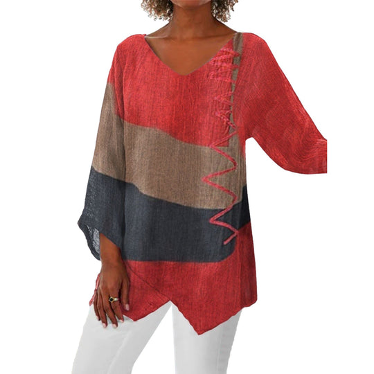 Zara - Luchtige Linnen Tuniek Blouse Lang Dames