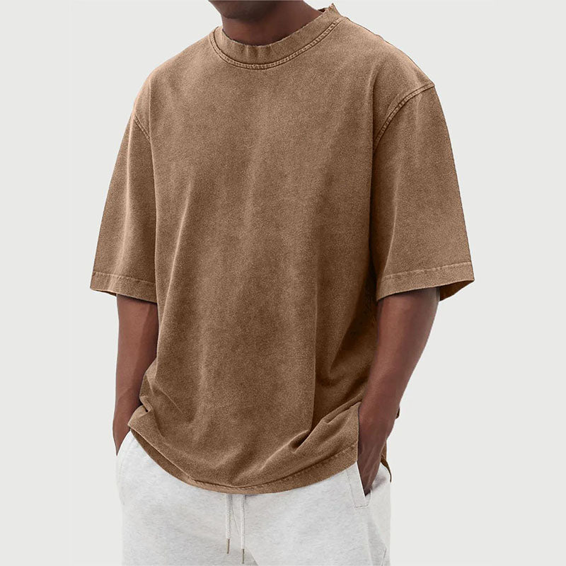 Milo - Oversized Vintage Washed T-Shirt Heren