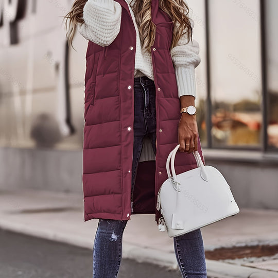 Kate - Stijlvol Lang Gewatteerd Gilet