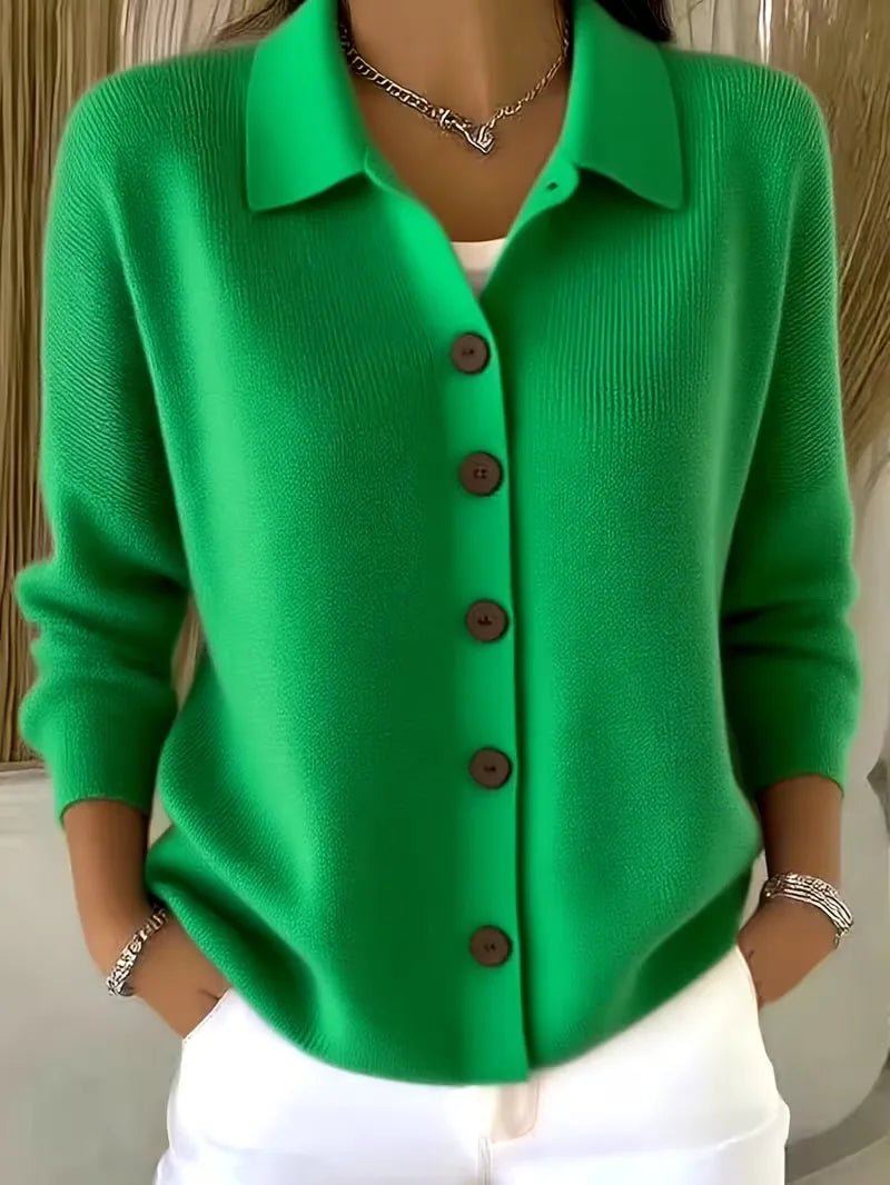 Nicole - Elegant Gebreid Knopen Vest