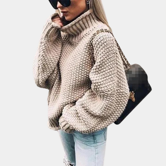 Fleur - Stijlvolle Warme Oversized Gebreide Coltrui