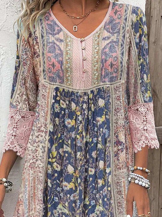 Tuniek Jurk Dames Boho Met Kant - Iris