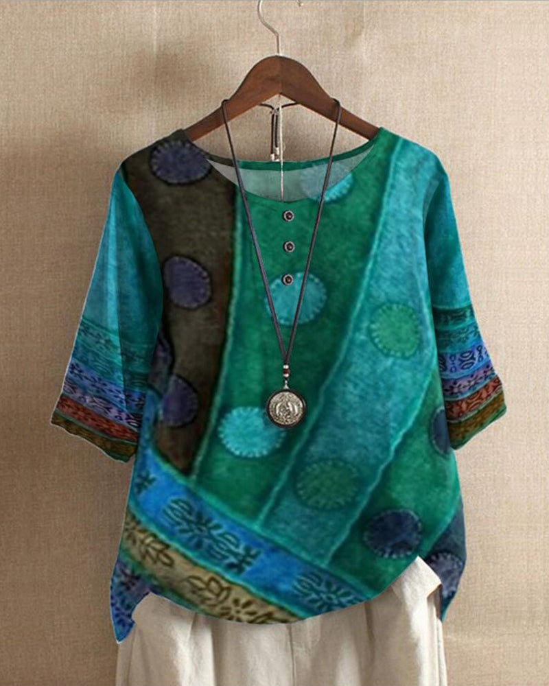 Joyce - Vintage Dames Blouse