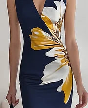 Bodycon Jurk Dames Bloemen Mouwloos - Mila