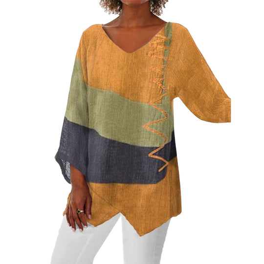 Zara - Luchtige Linnen Tuniek Blouse Lang Dames